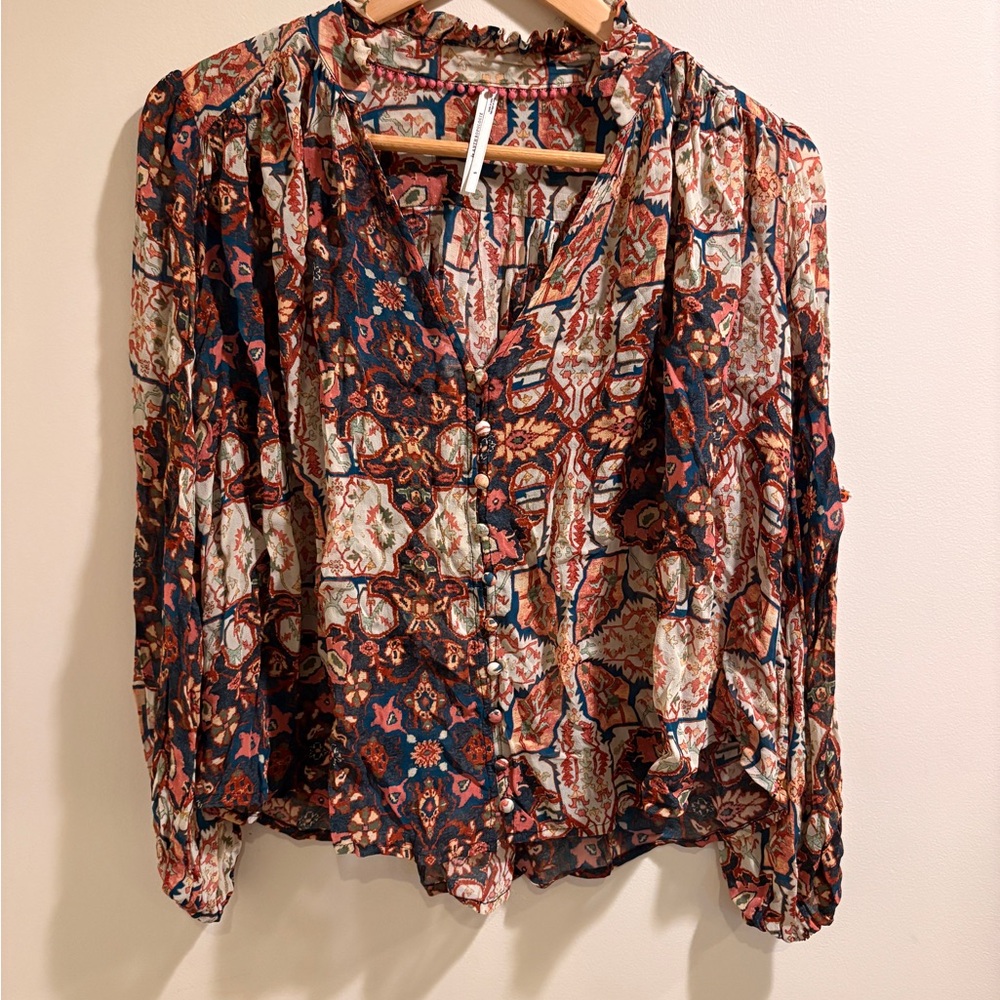 Anthropologie Multicolor Bohemian Blouse